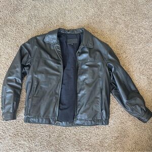 John Ashford Men's Black Leather Jacket